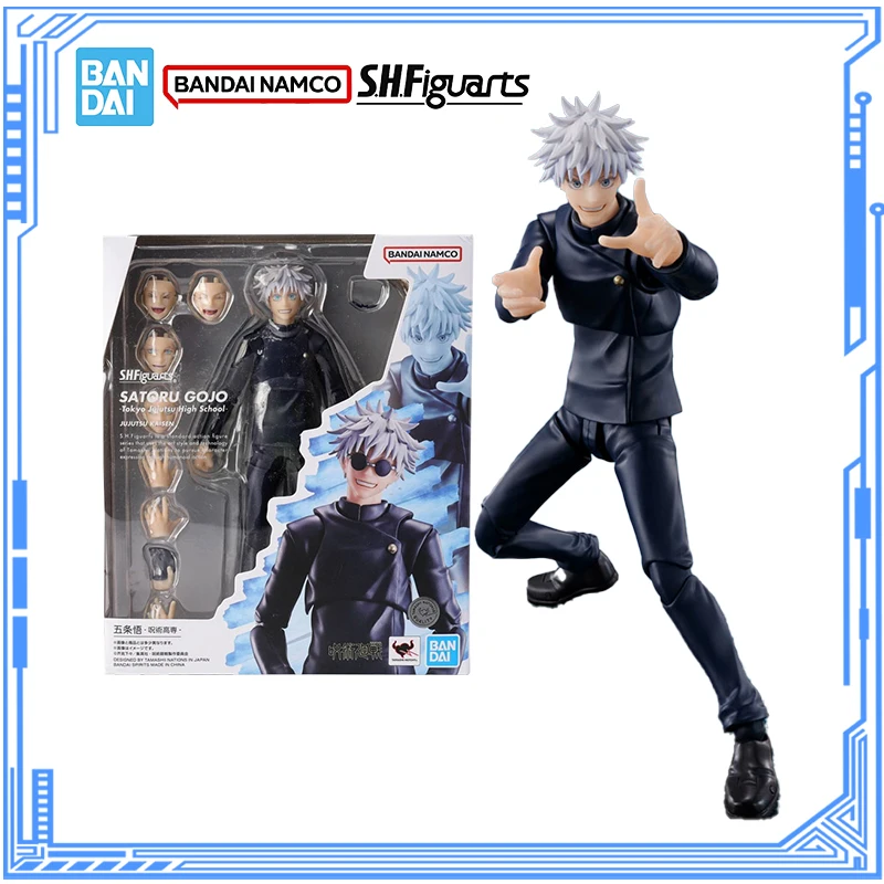 

Bandai Genuine Jujutsu Kaisen Model Kit Anime Figures SHF Satoru Gojo Jujutsu High School Action Figure Collection Model Toys