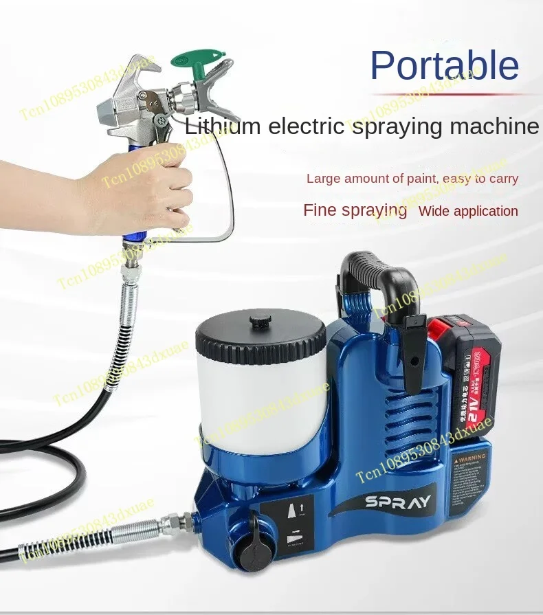 1.2L High Pressure Airless Sprayer Electric Paint Sprayer Lithium without battery charger Small Backpack Style