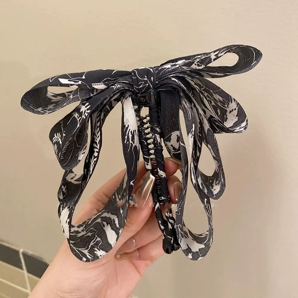 

Cute Bowknot Bow Banana Clip Korean Style Ribbon Vertical Clip Hair Claw Hair Clip Ponytail Hold