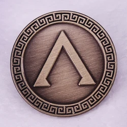 Spartan Shield Crest badge enamel pins Jewelry Accessories