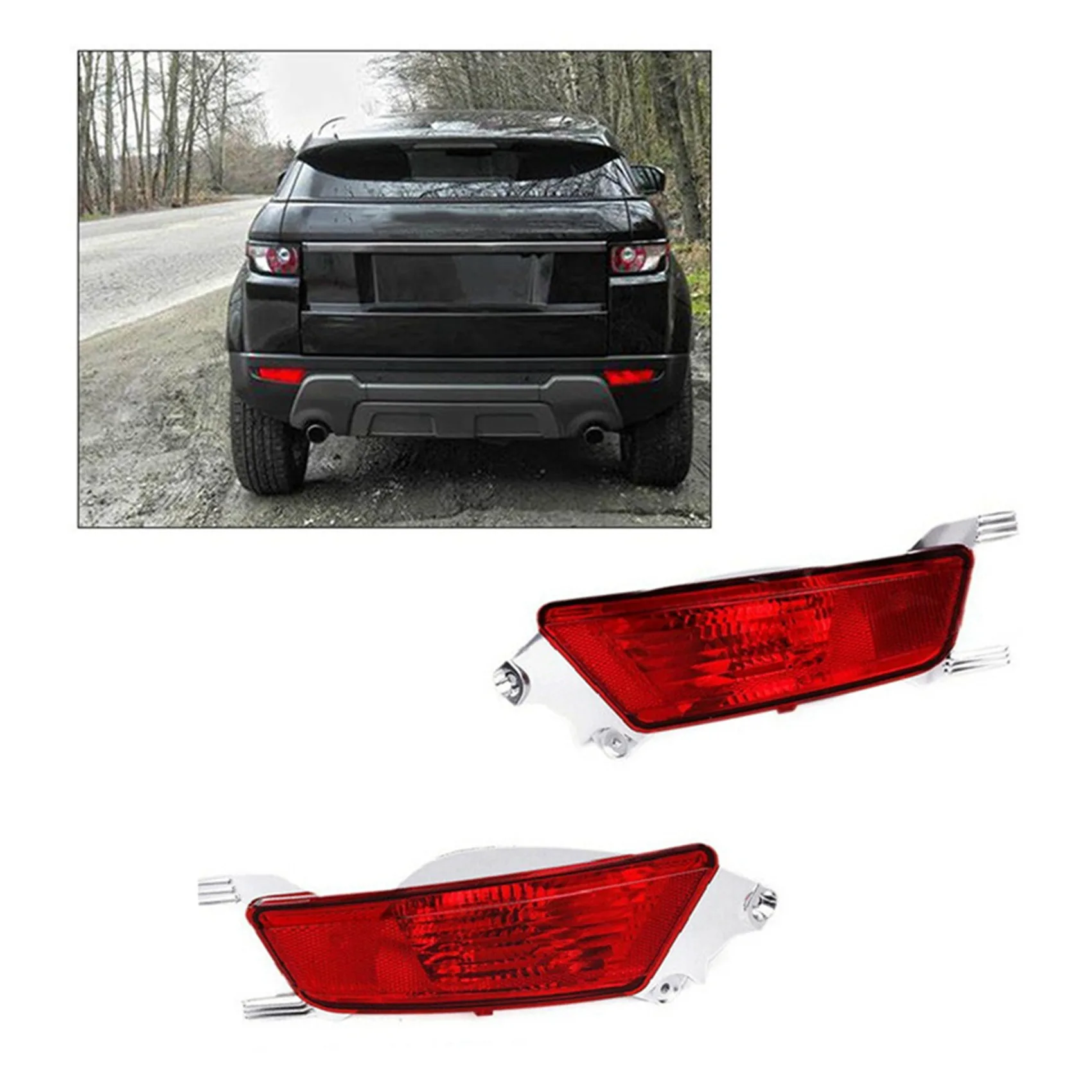 Rear Bumper Light for Land Rover Range Rover Evoque 2011-2018 Tail Reflector Fog Lamp with Bulb RRL962-AM-R