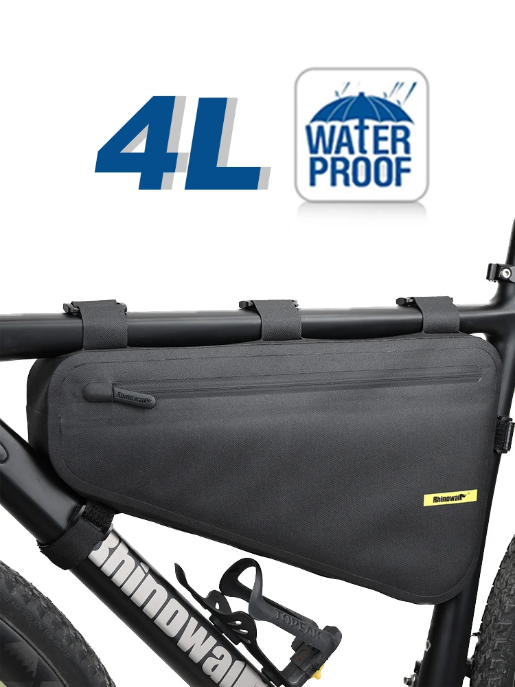 AliExpress Rhinowalk Bicycle Frame Bag Waterproof 4L Big Capacity Bicycle bikepacking Bag Storage Tool Pouch for MTB Road Bike Accessories