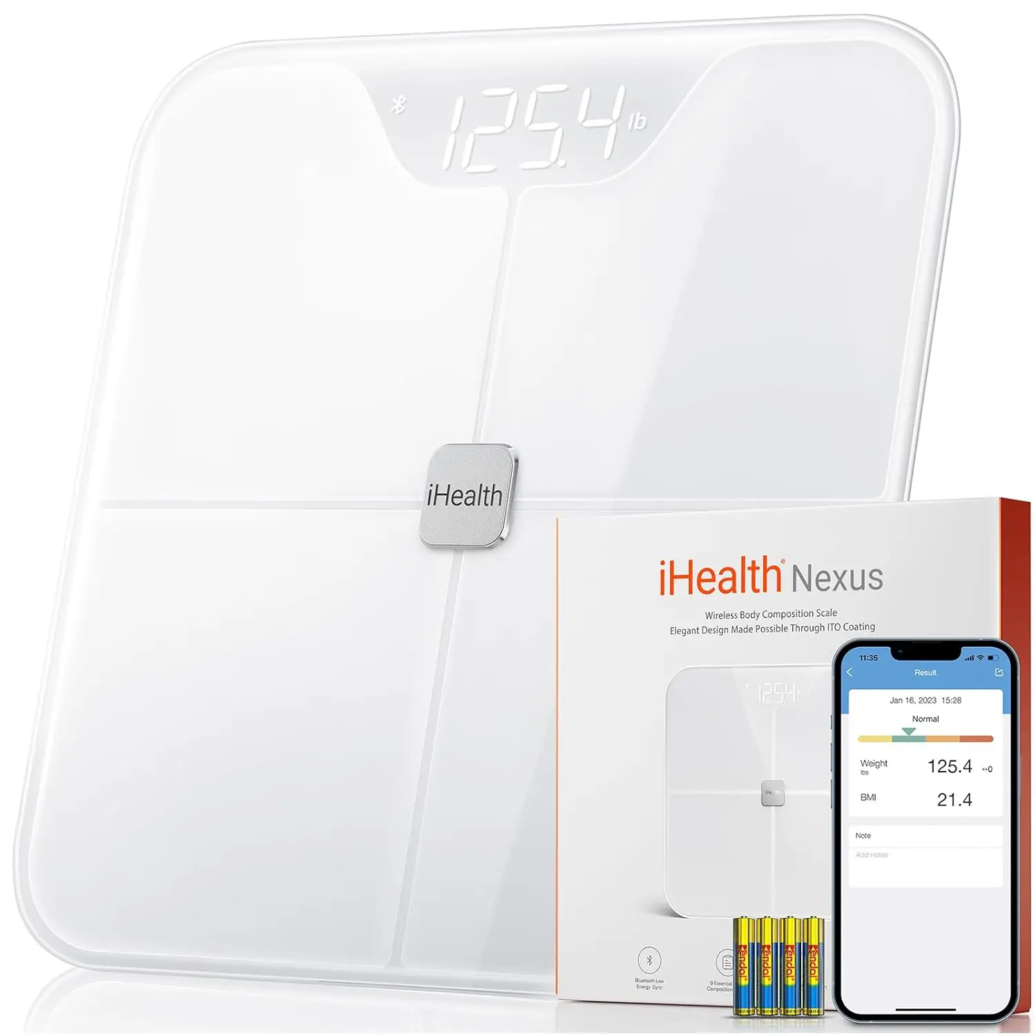 

Nexus Smart Scale for Body Weight Bluetooth, Digital Bathroom Scale Body Fat and Muscle, Body Composition Monitor Health Analyze