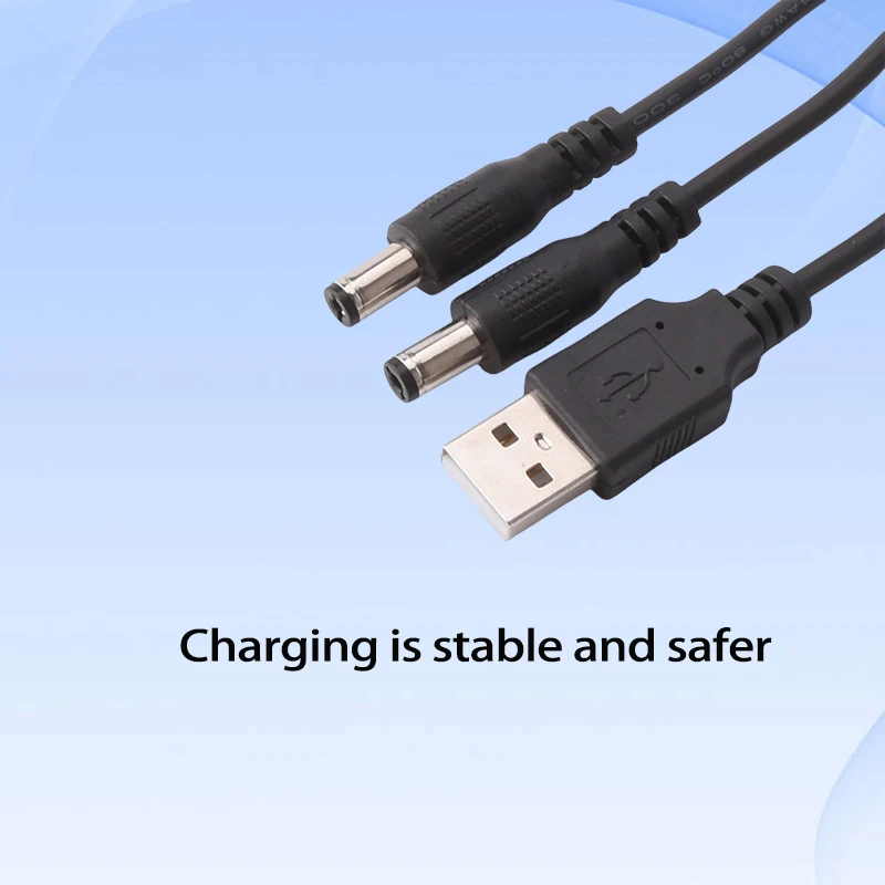 Enchufe de alimentación de CC de 1 en 2 salidas, Cable de alimentación de carga macho, 1m, 2 cc, 3,5mm x 1,35mm, 3,5x1,35mm