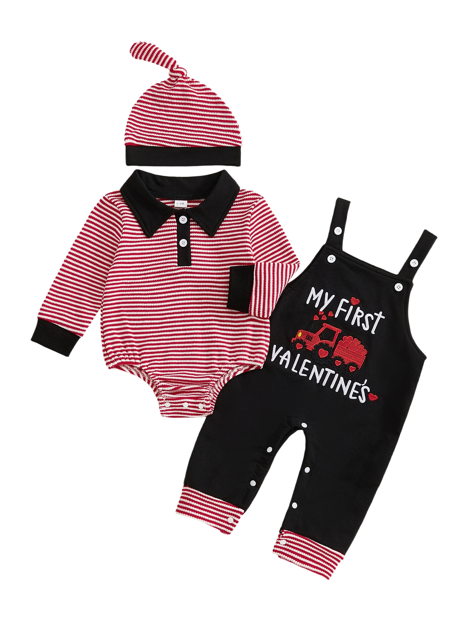 

Наряды на День святого Валентина для маленьких девочек, комбинезон с рюшами и рукавами в форме сердца, юбка на подтяжках с цветочным принтом и повязка на голову, комплект из 3 предметов для маленьких девочек