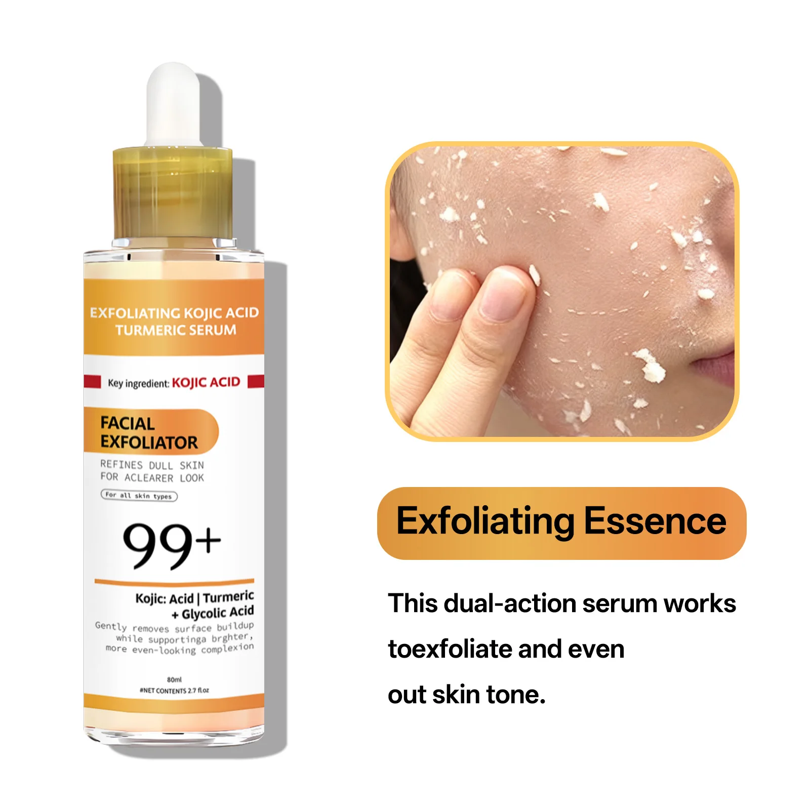 خلاصة تقشير الكركم 80 مل لوشن تقشير خفيف وفعال يرطب البشرة وينظف المسام #3