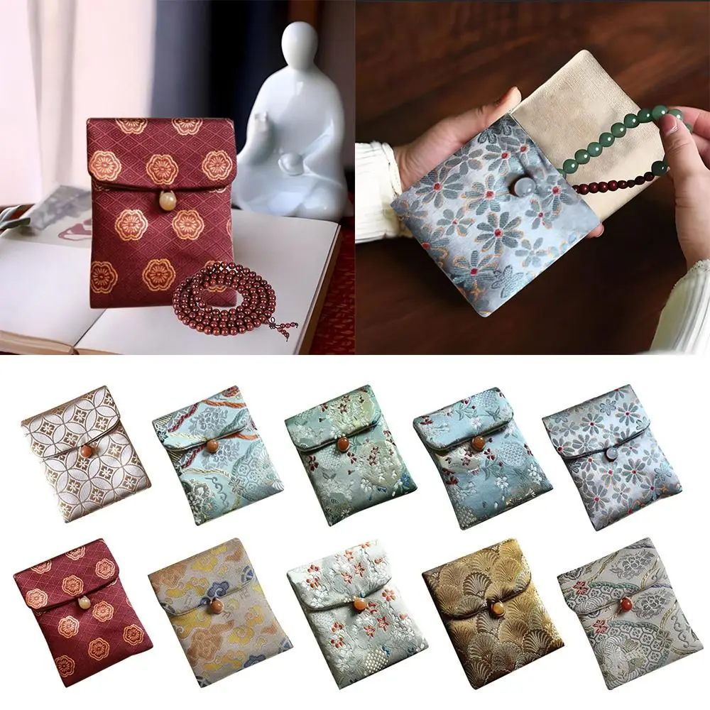 

Embroidered Brocade Jewelry Storage Bag Cotton Multifunctional Gift Cloth Bag Mini Toy Bag for Gaskets Napkin Towel lipstick