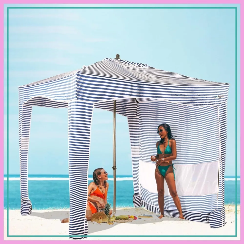 

Beach Tent Canopy Sun Shelter UPF 50+ UV Protection Portable Easy Setup Outdoor Shade for 2-4 People Fishing Camping