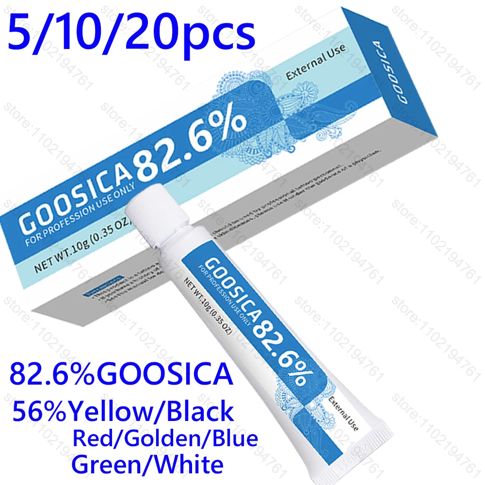 

82.6% GOOSICA 56% 5/10/20PCS 8color multiple choice Tattoo Care Cream Before Permanent Makeup Body Eyebrow Lips Liners Tattoo10g