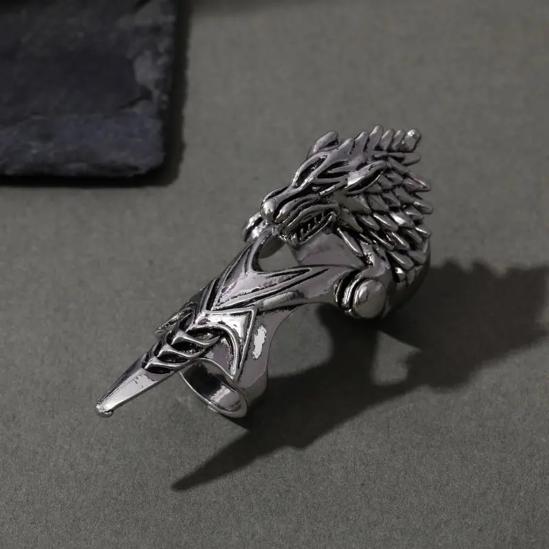 

Bendable Animal Hand Ring For Men And Unisex Punk Wolf Lion Ghost Skull Mask Metal Material Long Ring Jewelry Accessories Gifts