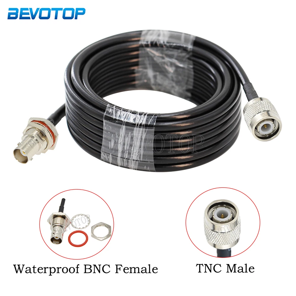 

RG-58 Waterpfoof BNC Female Jack to TNC Male Plug Adapter Connector RF Coaxial Extension Jumper Cable RG58 50-3 50 Ohm Cable