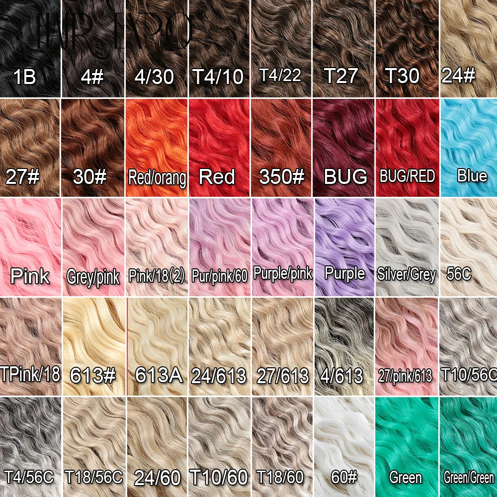 22" Ariel Curl Häkelhaar Synthetische Tiefe Welle Geflecht Haarverlängerung Ombre Ariel Curl Haar Weiche Wasserwelle Twist Haar Blond Rosa – Detail 5