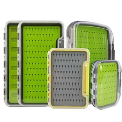 Aventik 100% Waterproof Fly Box Silicone Pad Foam Transparent Fishing Box Fishing Storage