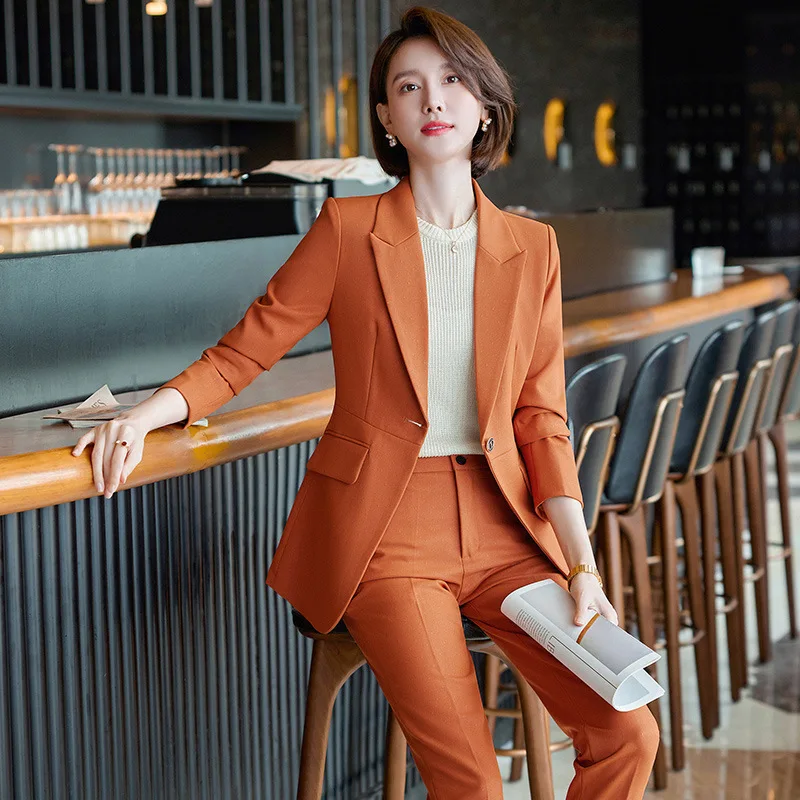 High Quality Fabric Formal Professional Women Business Suits with Pants and Jackets Coat OL Styles Female Work Wear Pantsuits