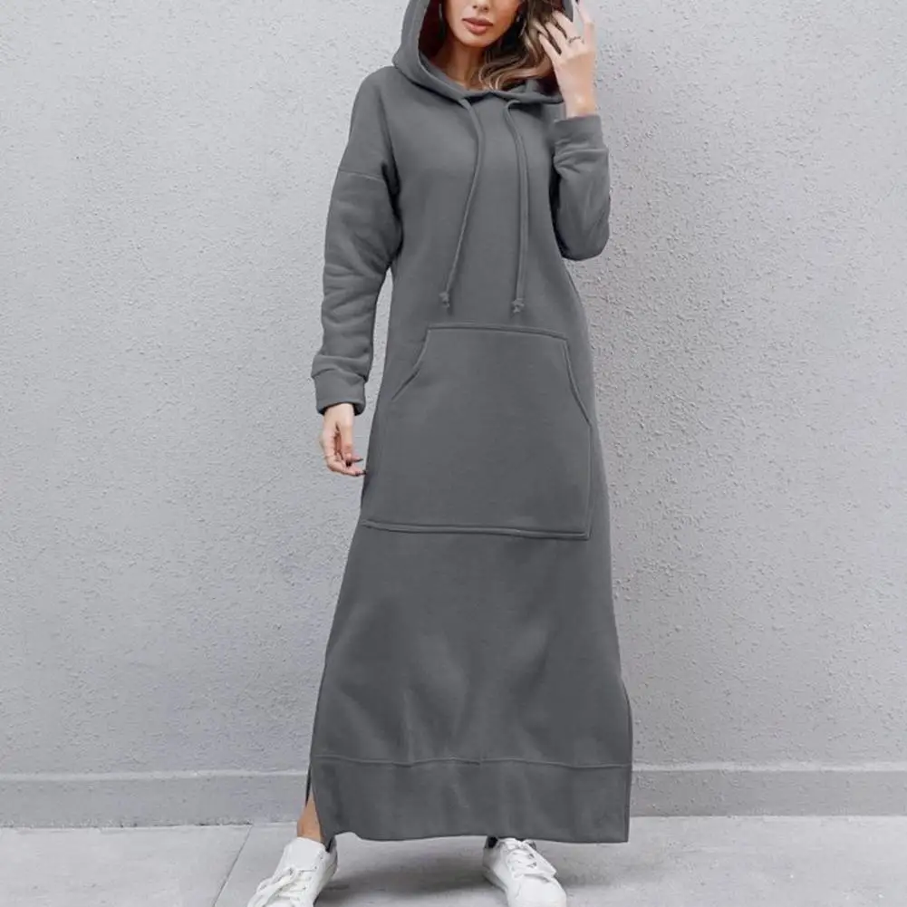 

Women Hooded Sweatshirt Dress Casual Pullover Hoodie Dress Stylish Women's Hooded Sweatshirt Dresses for Autumn Winter with Long