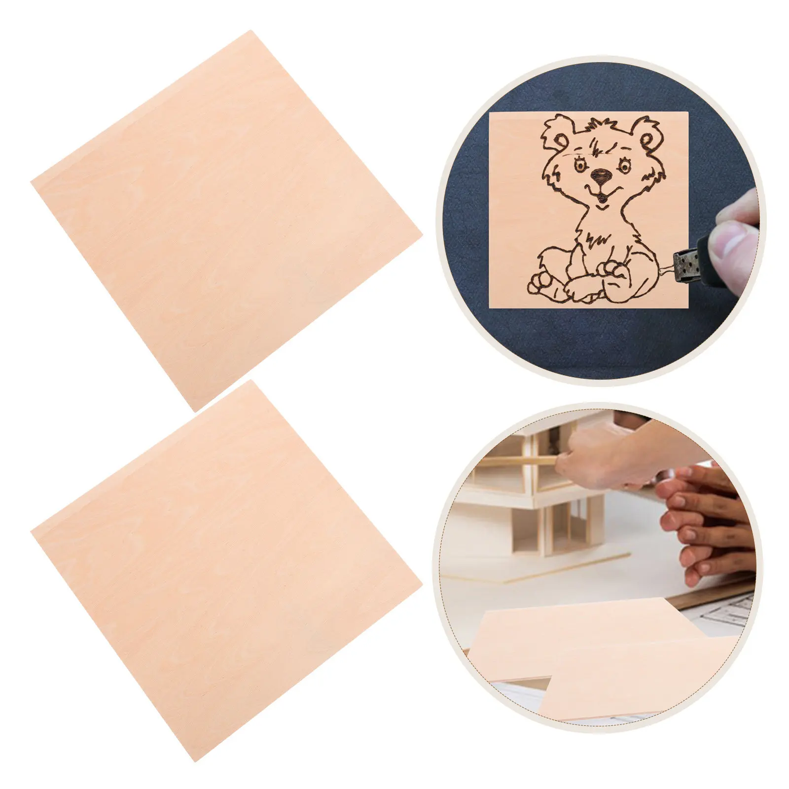 

10 шт. тонких гибких листов из древесины лайма для пирографии, моделирования, гравировки и рукоделия