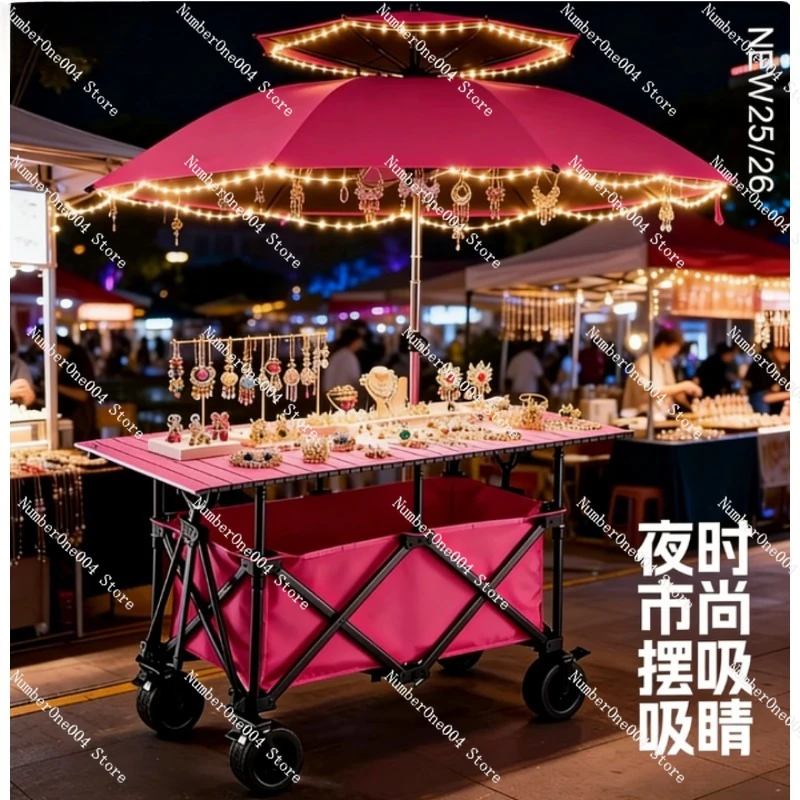 

Большая складная тележка для кемпинга 168x72 см, многофункциональная универсальная тележка для активного отдыха и уличной торговли