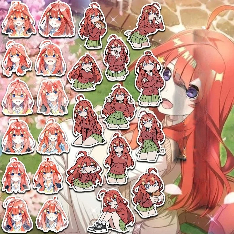 The Quintessential Quintuplets‌ Nakano Itsuki‌ Anime character cartoon expression stickers handbook diy decoration stickers gift view 5