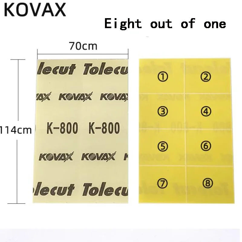 KOVAX-Coupe de papier abrasif pour polissage automobile, coupe à face, bloc de ponçage, 8 pièces, 800, 1200, 1500/2000, Japon