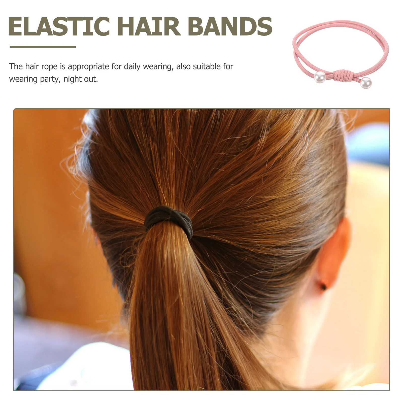 

20 Hair Ring Bracelets Elastic Ponytail Hair Cuff Holders Accessories Durable Ponytail Cuffs Nylon Safe Use
