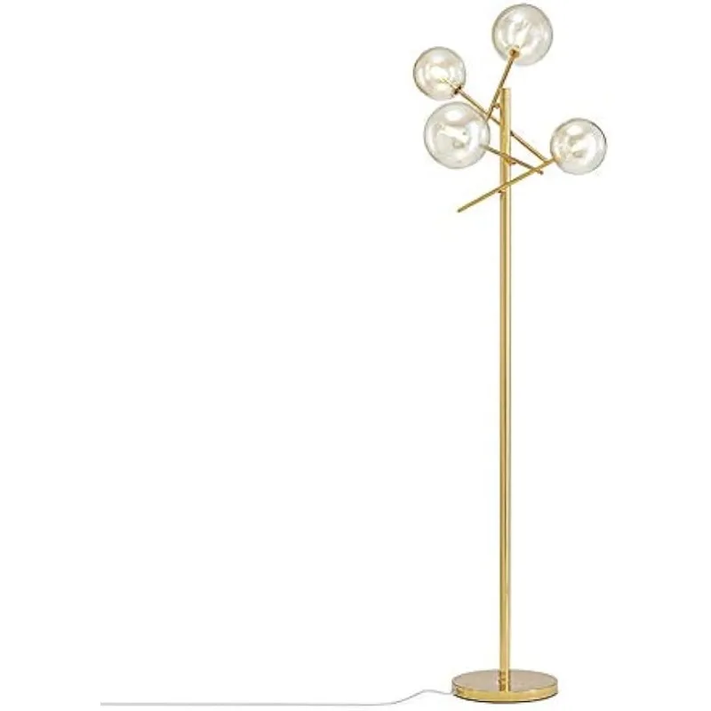 

TD00145 Sputnik Chandelier Floor Lamp for Bedroom,4-Lights Glass Shade Floor Lamps for Living Room