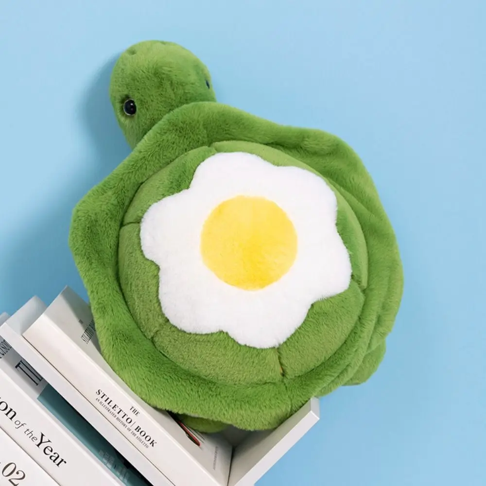 

Novelty Fluffy Poached egg Tortoise Plush Toys Collection Cartoon Turtle Stuffed Doll Soft Cute Turtle Animal Doll Children Gift