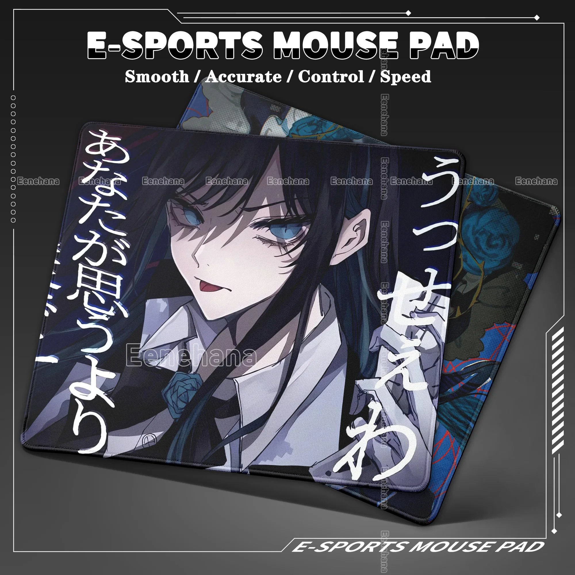 Lock Edge A_ado 45x40CM Speed Esports Waterproof Mouse Pad Anime Office Computer Accessories Virtual Idol Kawaii Keyboard Pads