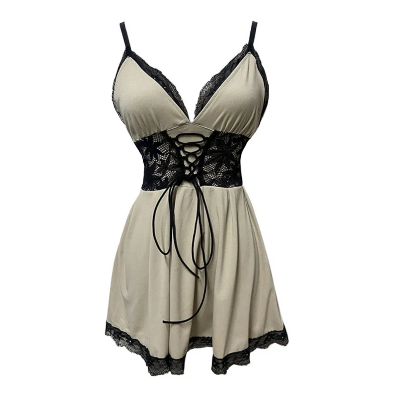Robe moulante sexy en dentelle avec bordure basse pour femme de soirée