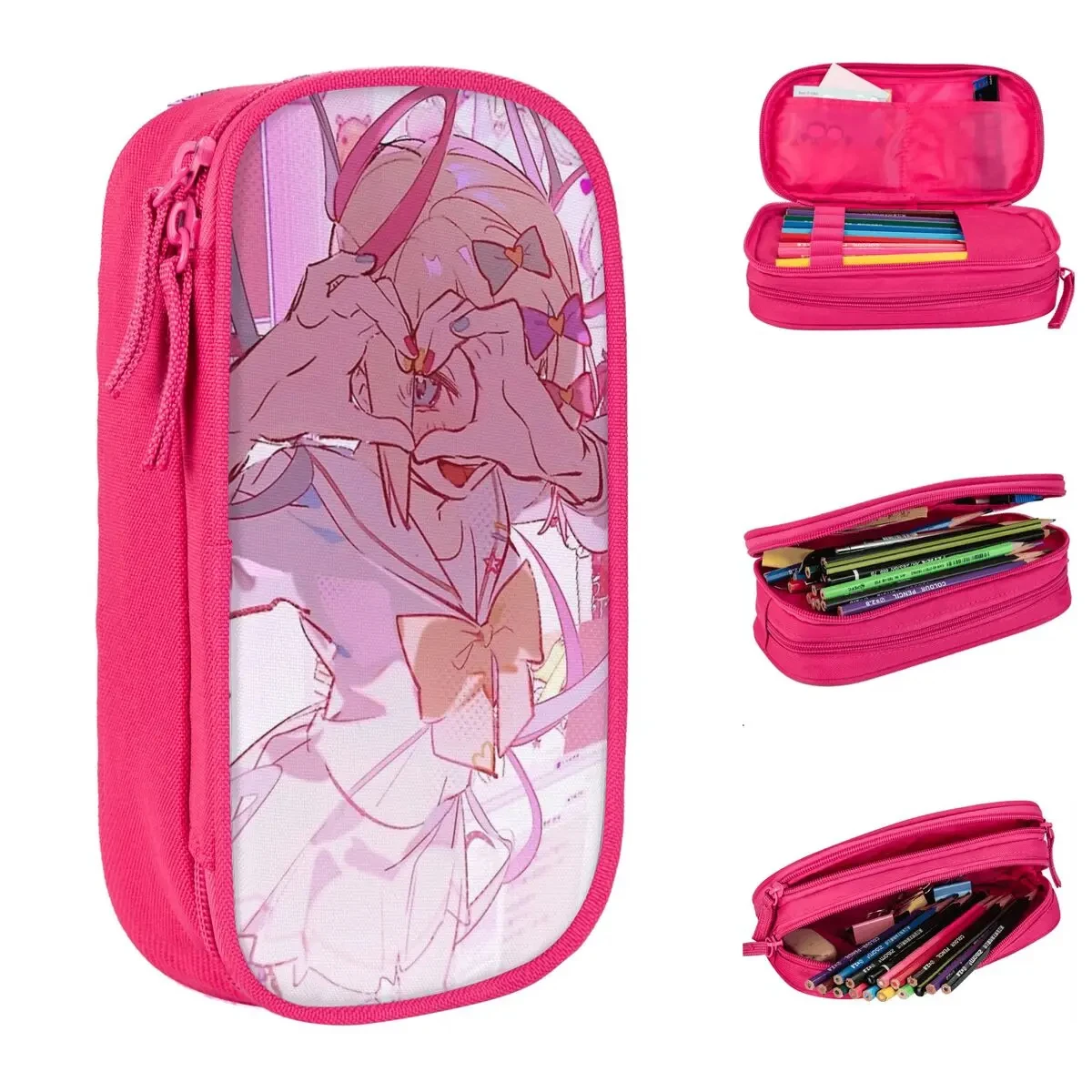 KAngel Anime Game Omgkawaiiangel Pencil Case Cute Needy Girl Overdose Pen Holder Bags Girl Boy School Supplies Zipper Pencil Box