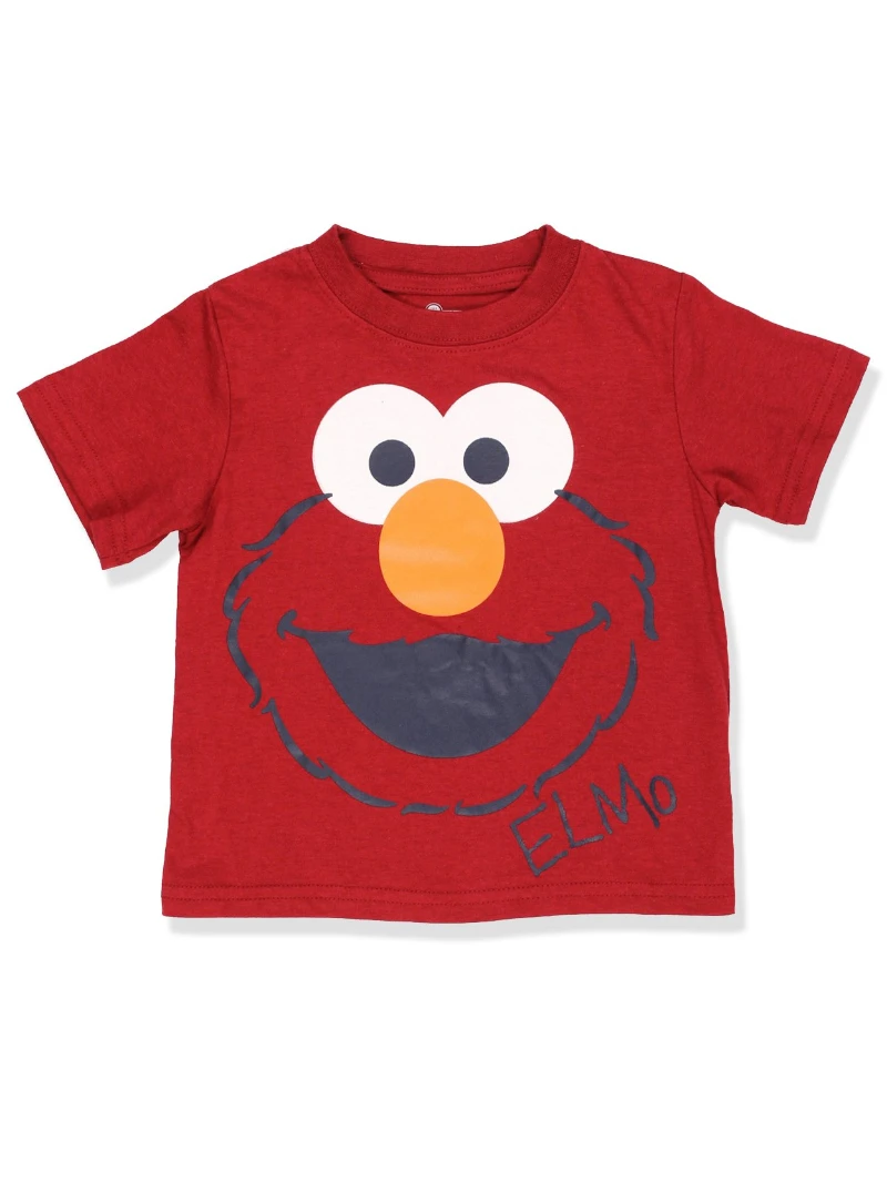 Camiseta de Manga Corta para Niños de Sesame Street, Elmo o Monstruo de las Galletas, para Bebés y Niños Pequeños, Talla Pequeña, Verano 2026, Nueva, Vintage para Mujer