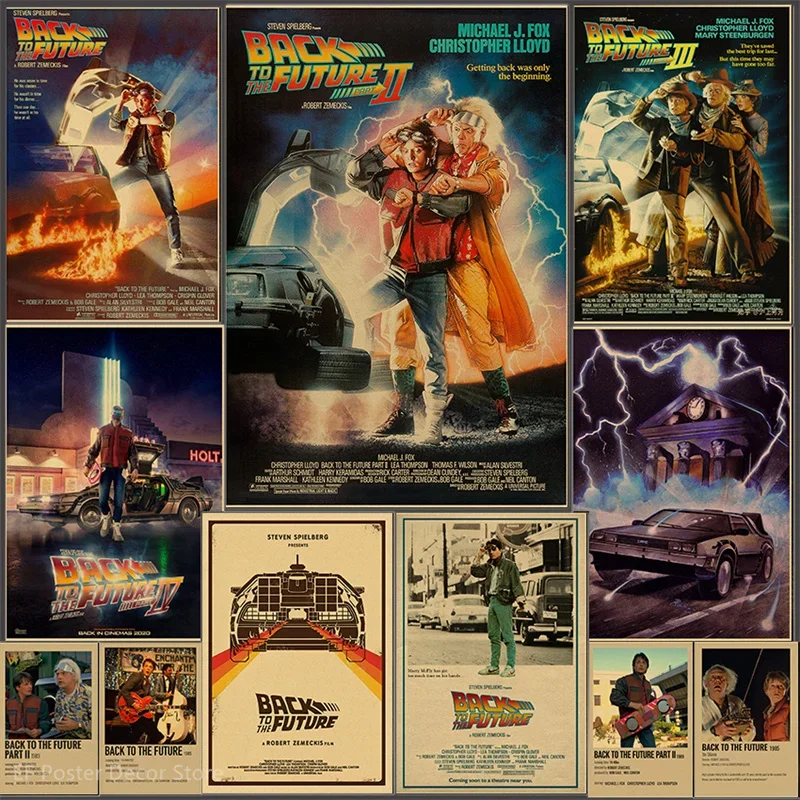 Back To The Future Movie Posters Home Room Cinema Decor Painting Vintage Kraft Paper Prints Classic Film Poster Art Wall Picture