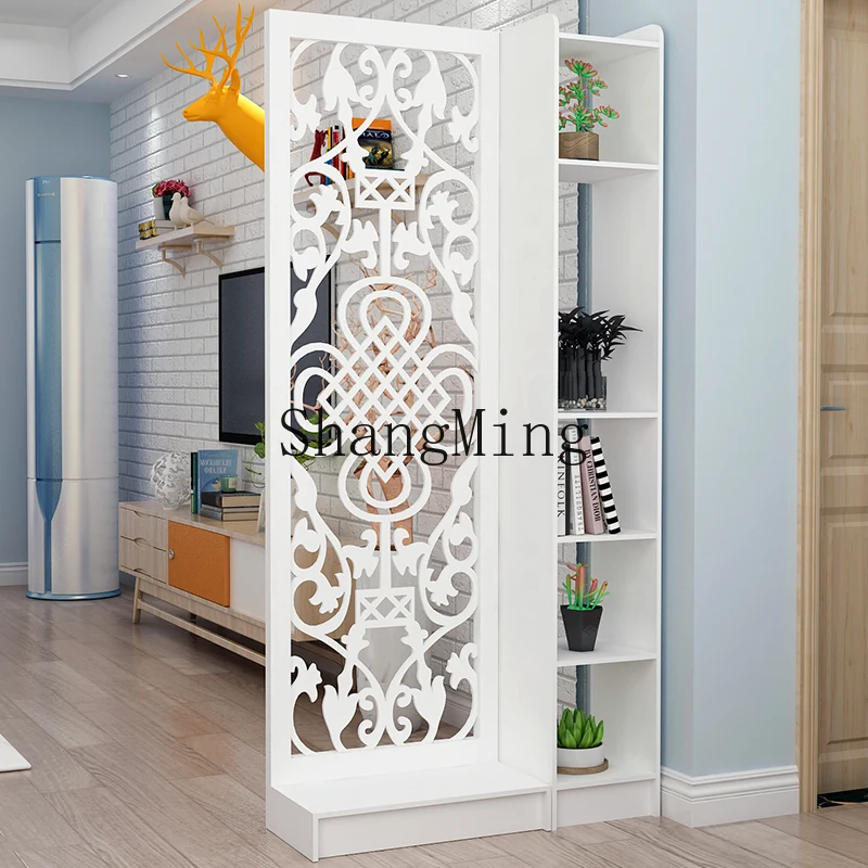 

LXY door, screen partition, living room, entrance cabinet, light luxury door, decorative rack opposite the door