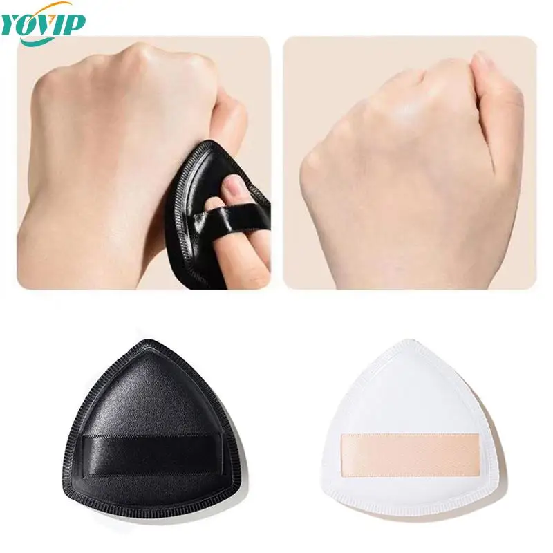 1pcs Velvet Triangle Powder Puff Flours Face Makeup Sponge Cosmetic Soft Cotton Lightweight Washable Puff Foundation Makeup Tool