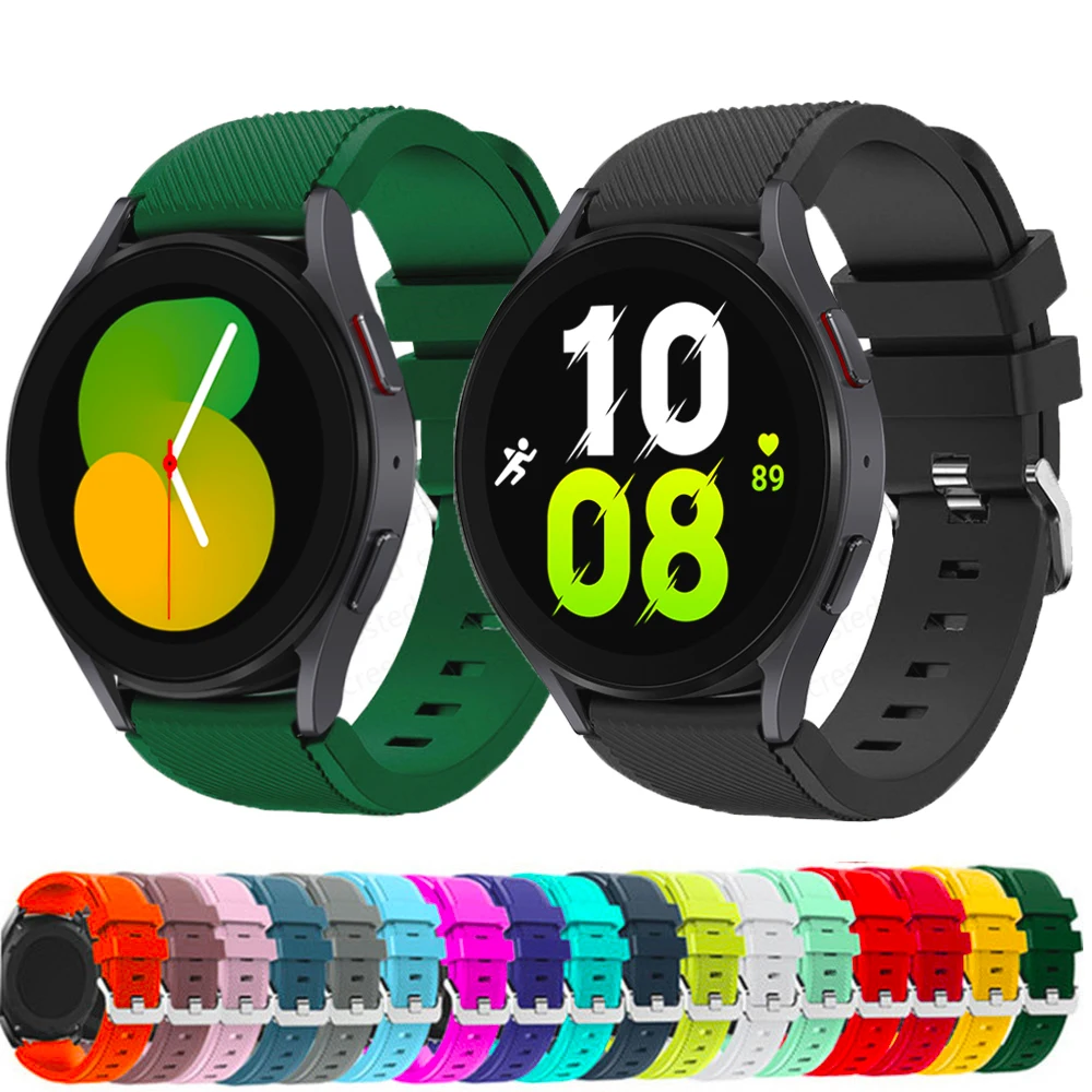 20mm Silicone Strap for Samsung Galaxy watch 6/5/pro/4/Classic/47mm/46mm/44 Gear S3/Active 2 40mm 22mm Huawei watch GT4 bracelet