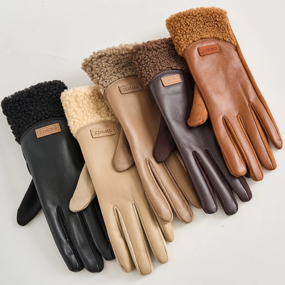 

Зимние утолщенные замшевые перчатки из искусственной кожи на флисовой подкладке, женские уличные велосипедные перчатки, ветрозащитные перчатки с сенсорным экраном, сохраняющие тепло