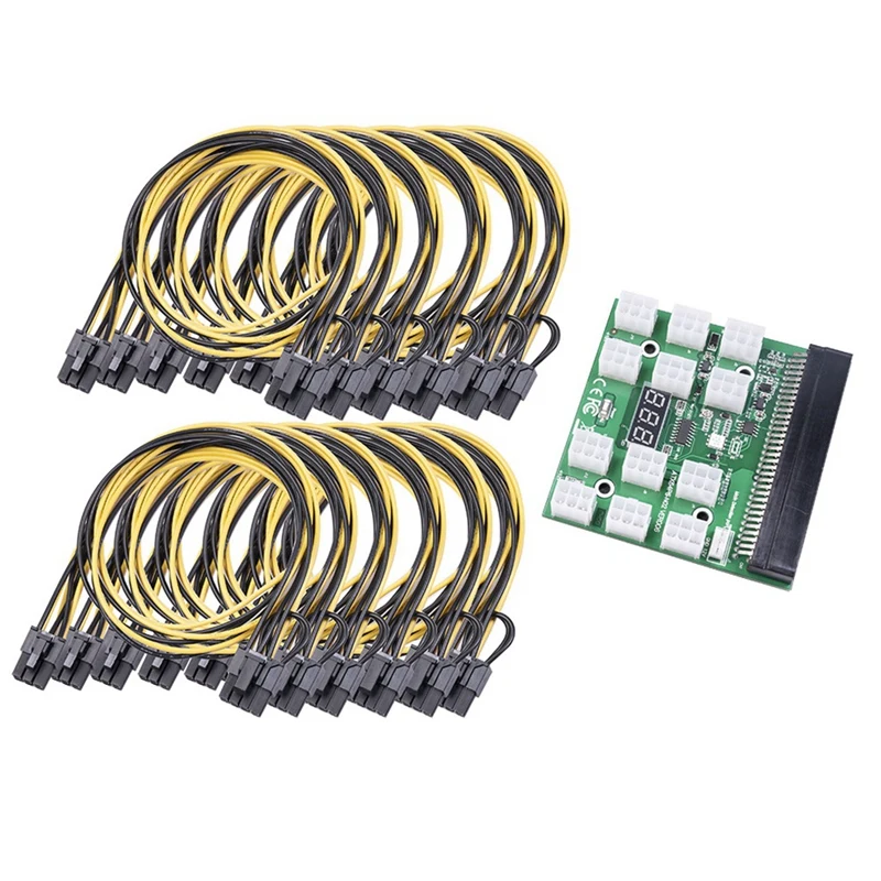 

6Pin To 8Pin Btc Mining Power Cords Power Module Breakout Board For Hp 750W 1200W Psu Server Power Conversion