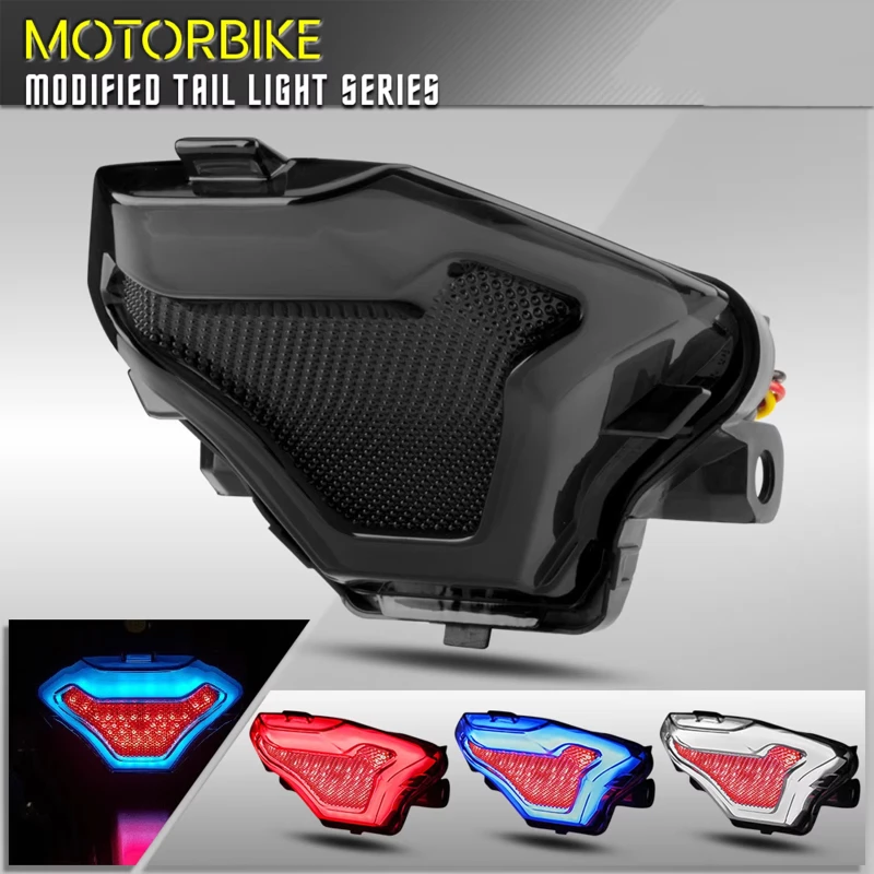For Yamaha R3 R25 MT03 MT-03 MT07 MT-07 MT-25 FZ-07 Taillight Rear Tail Light Brake Light Turn Signals Integrated LED Stop Lamp