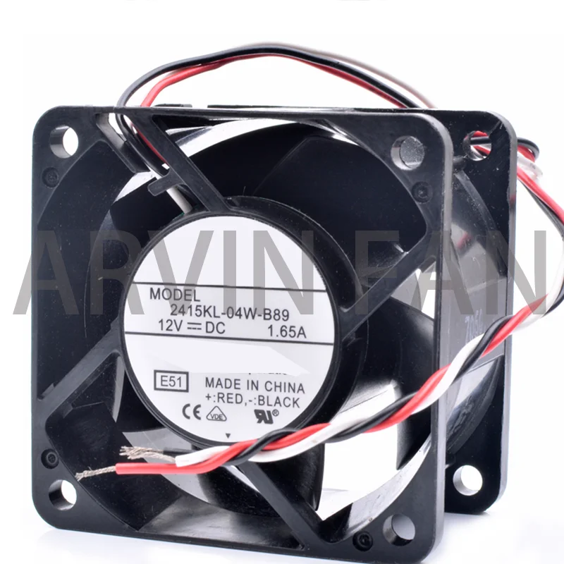 Brand New Original 2415KL-04W-B89 6cm 6038 60x60x38mm 12V 1.65A 3 Line Server Chassis Cooling Fan