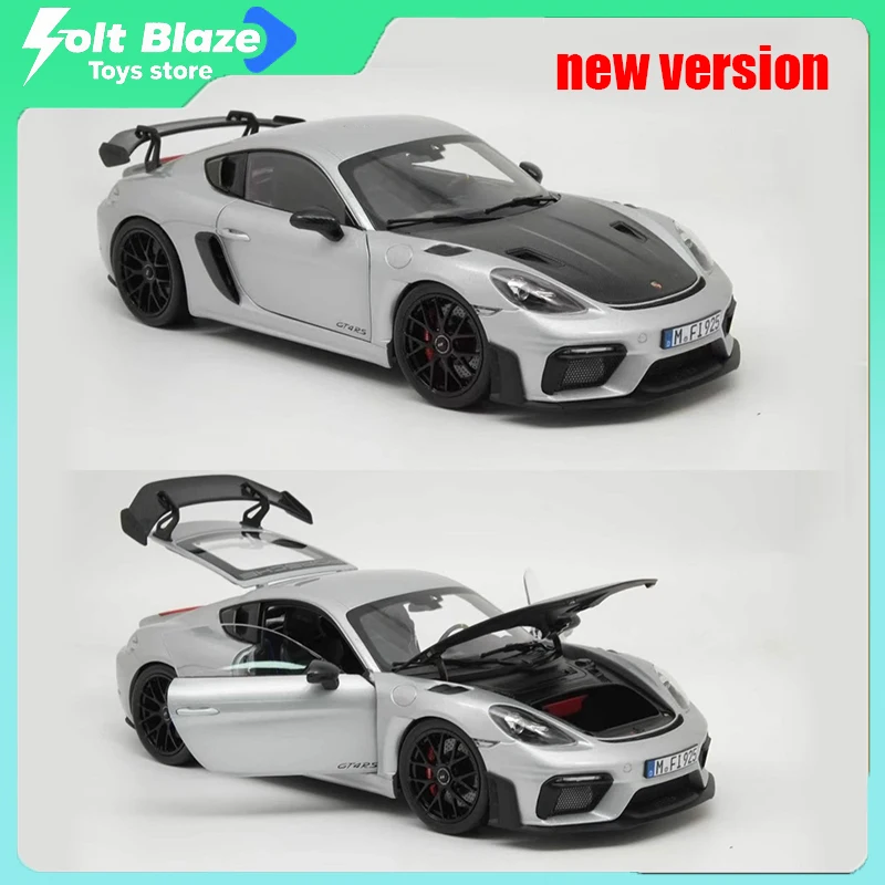 

Norev 1/18 Porsche Cayman GT4 RS 718 Convertible Full-Opening DieCast Car Model Simulation alloy collection cars for boy gift