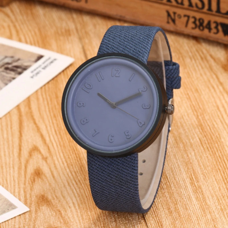 2024 Trendy Korean Version Macaron Color Women\'s Quartz Wristwatch 3D Three-dimensional Scale Dial Simple Versatile Gift Clock