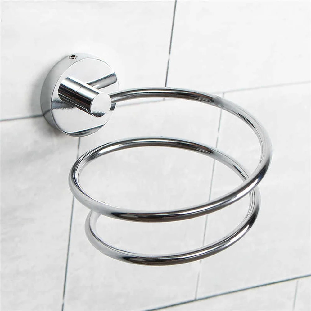 

Stainless Steel 304 Hair Dryer Holder Spiral Hook Stable Rustproof Bathroom Dryer Rack Storage Shelf Commodity Shelf