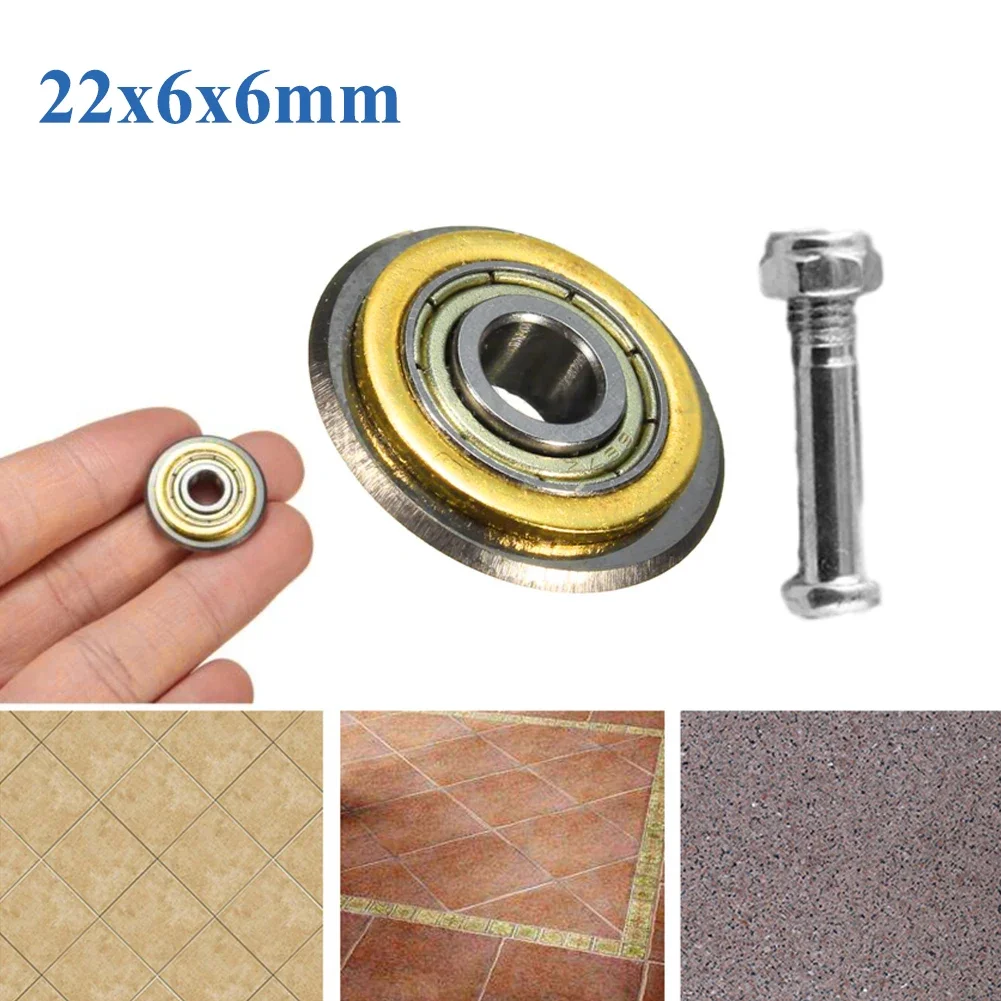 1pc Bearing Cutter Wheel 22*6*6mm Bearing Tile Ceramic Cutting Wheel Glass Cutter Spare