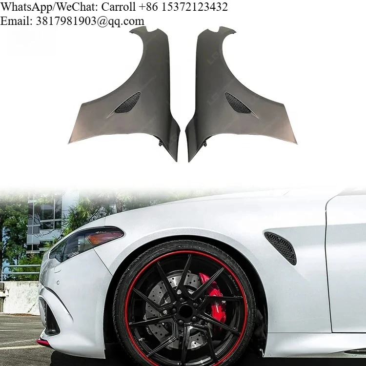 

Good Fit Glass Fiber Front Fenders For Alfa Romeo Giulia Side Wings Car Accessories