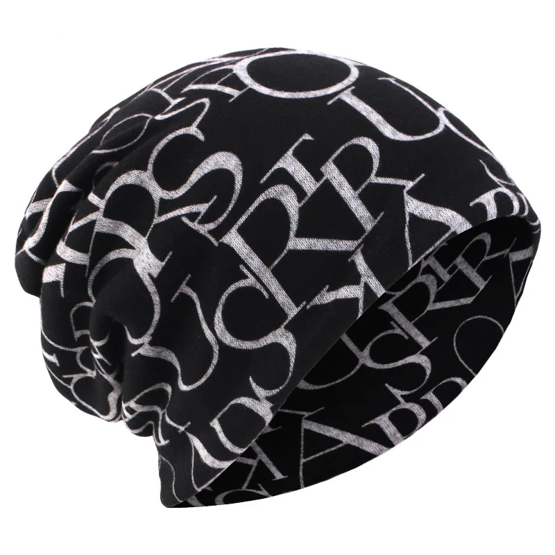 Spring  Autumn Early Winter Printed Rainbow Color Double Windproof Keepwarm Cap Skullies&Beanies