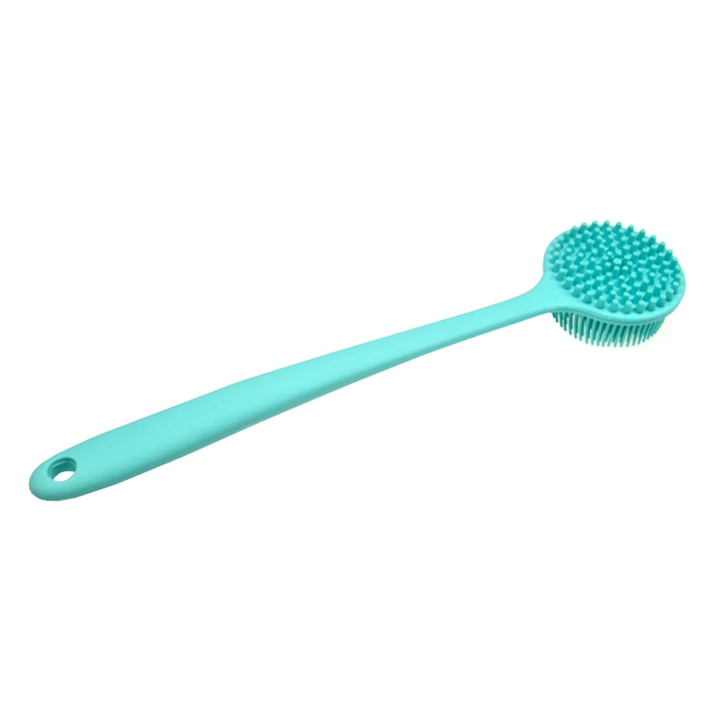 

Silicone Bath Brush Shower Massager Double Sided Spa Back Long Handle Cleanse Exfoliate Skin Body Care