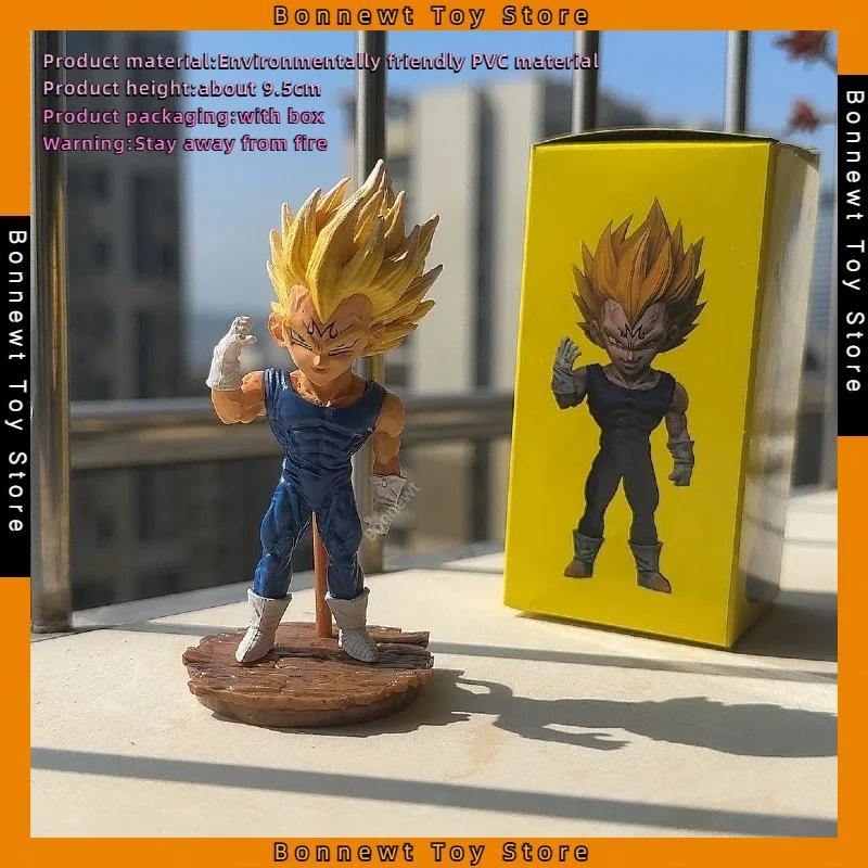 

New 9.5cm Dragon Ball Goku Trumpet Vegeta Muscle Boxed Anime Figure For Children's Gift Statue Model Ornament