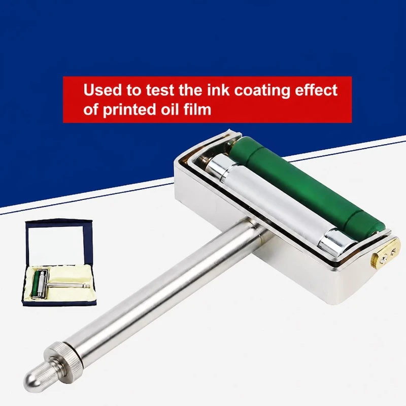 Manual Ink Printing Film Metal Anilox Roller Rubber Roller Ink Proofer Screw Type Rubber Roller Ink Sampler Tool