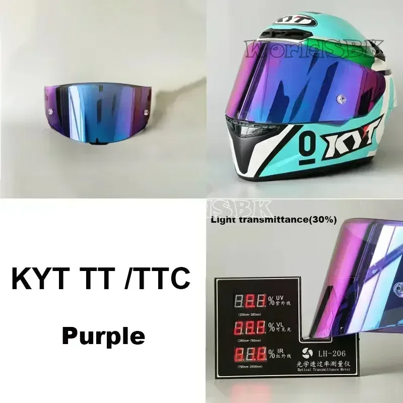 Visera para casco de motocicleta KYT TT COURSE, protector para casco de motocicleta, parabrisas, protector solar, accesorios para cascos TTC de alta resistencia