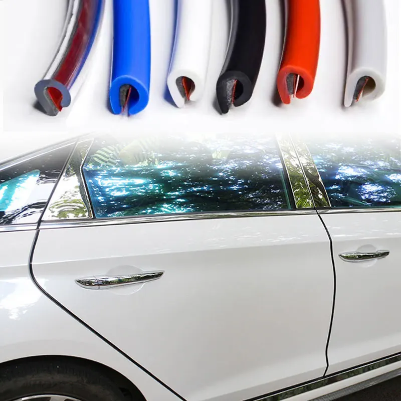 Image of Auto Tür Anti Kollision Streifen U Typ Universal Tür Schutz Kantenschutz Trim Streifen Gummi Kratzschutz Für Auto Auto
