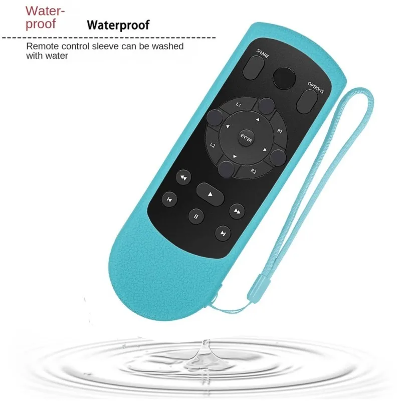 A96K-For PDP For Playstation 4 Remote Control Protective Case-Fluorescent Blue Anti-Slip Shockproof Dustproof Cover